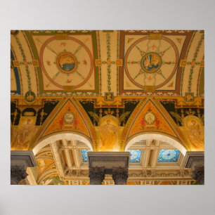 Poster WASHINGTON, D.C. USA. Plafond dans la Grande Salle