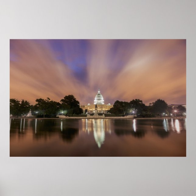 Poster Washington DC, Capitol Building (Devant)