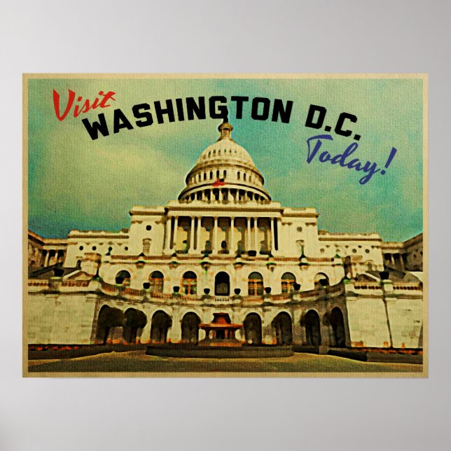 Poster Washington DC Vintage (Devant)