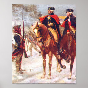Poster Washington Et Lafayette À Valley Forge