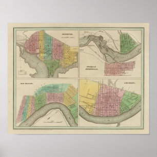Poster Washington Louisville et Jeffersonville