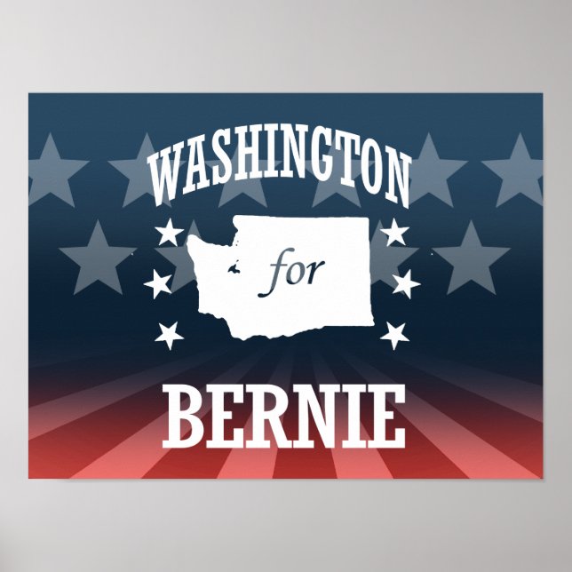POSTER WASHINGTON POUR BERNIE SANDERS (Devant)