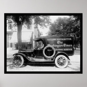 Poster Washington Times Journal Camion 1920