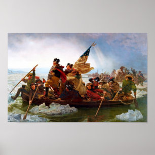 Poster Washington Traversant Le Delaware