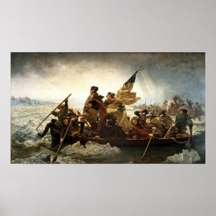 Poster Washington Traversant Le Delaware