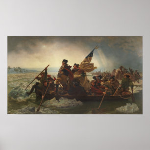 Poster Washington Traversant le Delaware