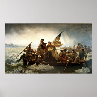 Poster Washington Traverser le Delaware par Emanuel Leutz