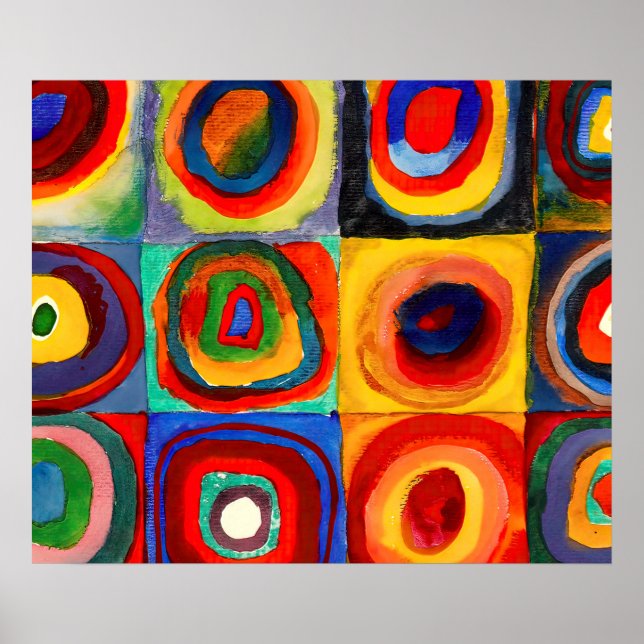 Poster Wassily Kandinsky circles (Devant)