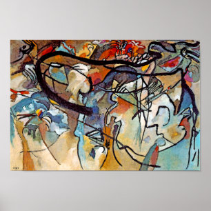 Poster Wassily Kandinsky - Composition Cinq Art Abstrait