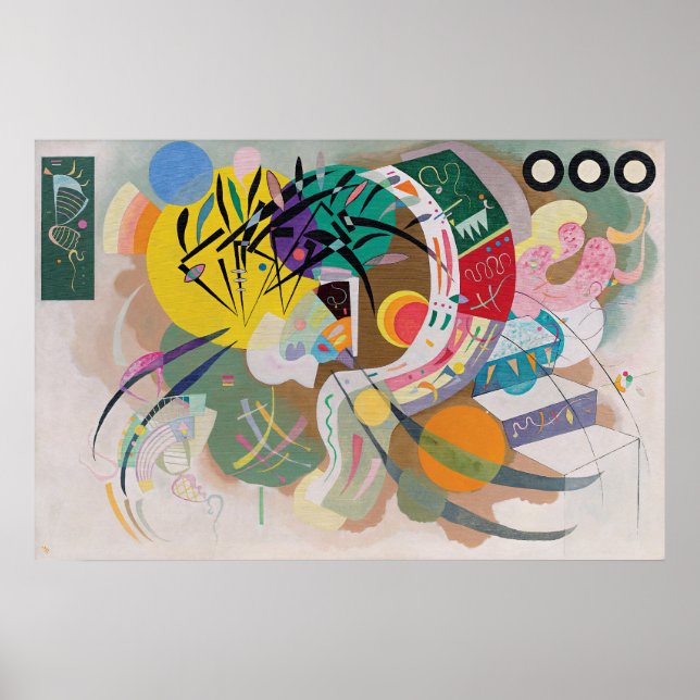 Poster WASSILY KANDINSKY - Courbe dominante (Devant)