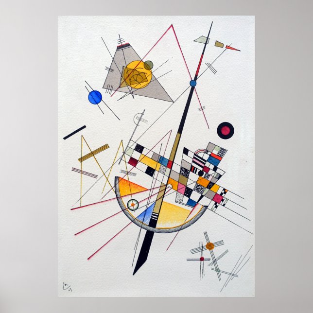Poster Wassily Kandinsky Delicate Tension (Devant)