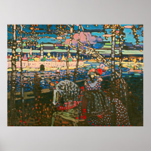 Poster Wassily Kandinsky Le Couple à Cheval Art Russe