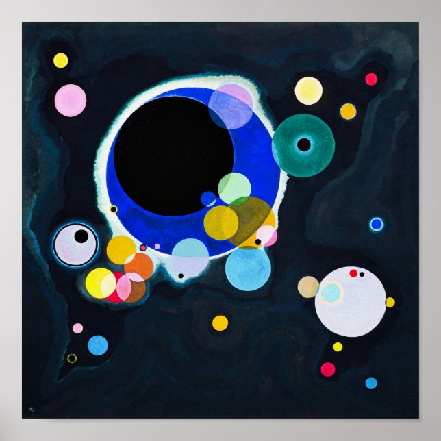 Poster Wassily Kandinsky : Plusieurs cercles (Devant)