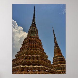 Poster Wat Pho Stupa Padoga Temple Thaïlande Voyage