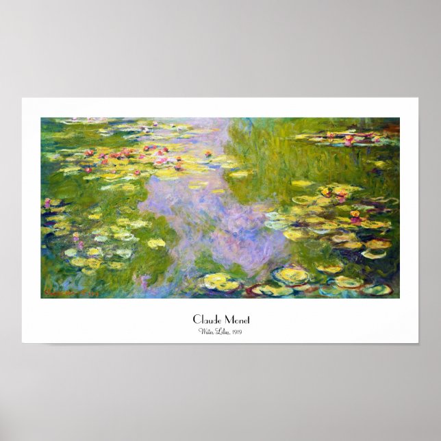 Poster Water Lilies, 1919 Claude Monet (Devant)
