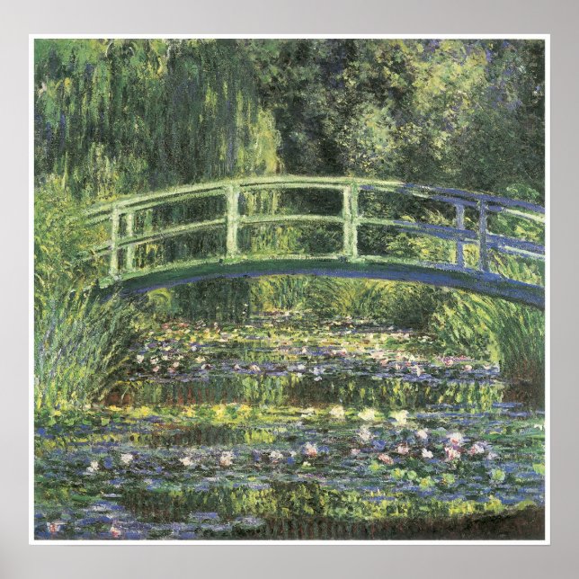 Poster Water Lilies and Japanese Bridge, 1899 (Devant)