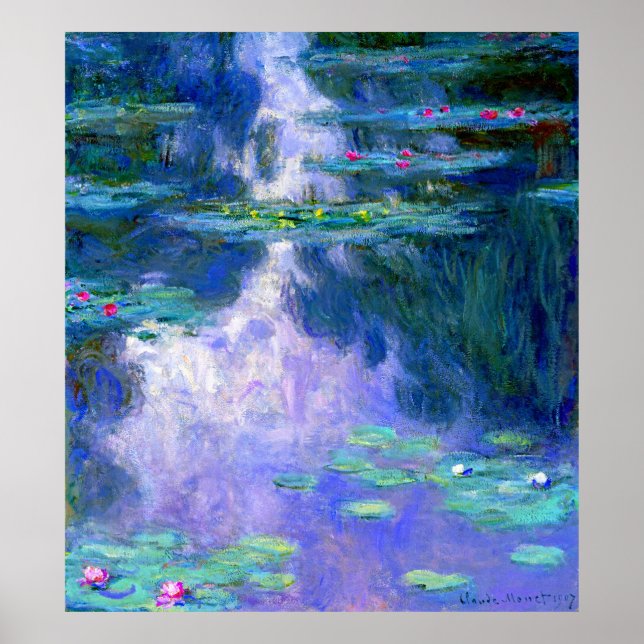 Poster Water Lilies by Claude Monet (Devant)