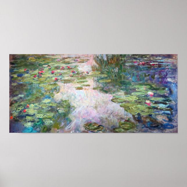 Poster Water Lily Pond à Giverny, Claude Monet (Devant)