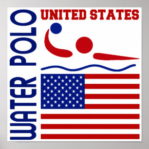 Poster Water Polo États-Unis