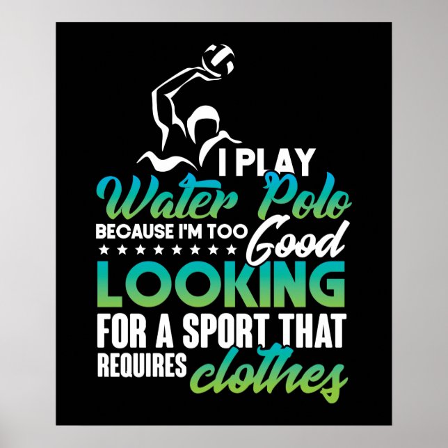 Poster Water Polo Funny (Devant)