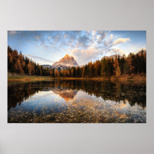 Poster Water Tre Cime Di Lavaredo Italy