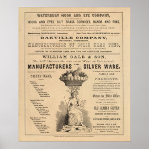 Poster Waterbury Hook et Eye Company