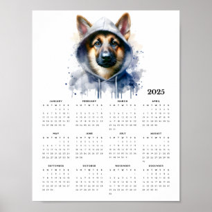 Poster Watercolor Dog in Sweat - shirt à capuche Splash A