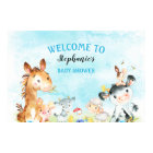Watercolor Farm Animaux Baby shower garçon