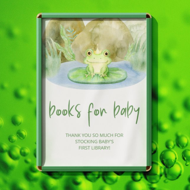 Poster Watercolor Princess Frog livres pour bébé (Créateur téléchargé)