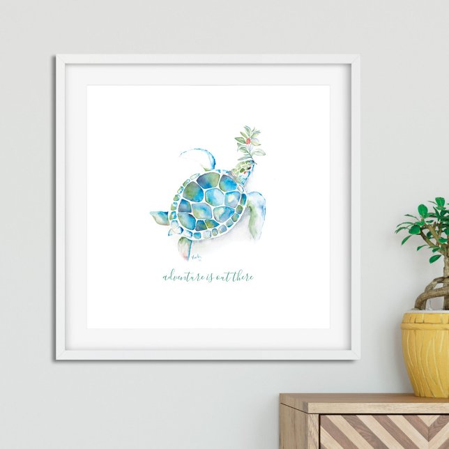 Poster Watercolor Sea Turtle Nursery Wall Art (Créateur téléchargé)