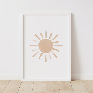 Poster Watercolor Sun Nursery