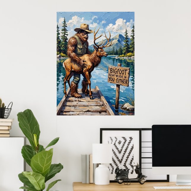 Poster Waterfront Wonder : La Secourt douce de Bigfoot (Bureau à domicile)