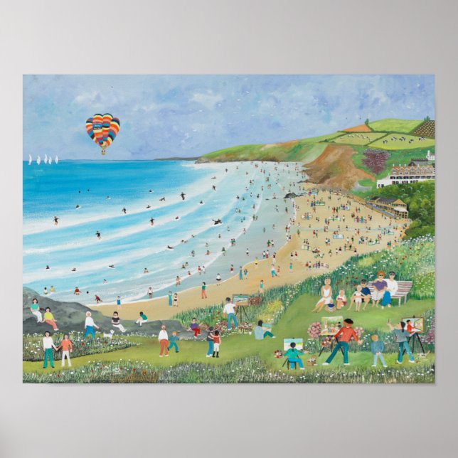 Poster Watergate Bay Cornwall (Devant)