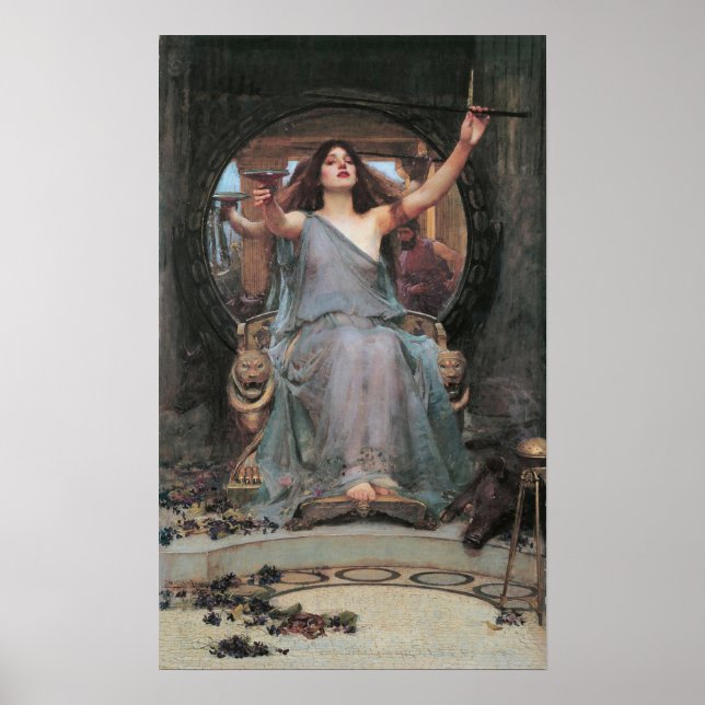 Poster Waterhouse - Circe Offrant La Coupe À Ulysse (Devant)