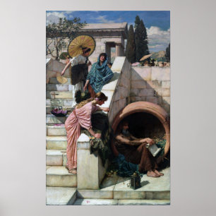 Poster Waterhouse - Diogène 1882
