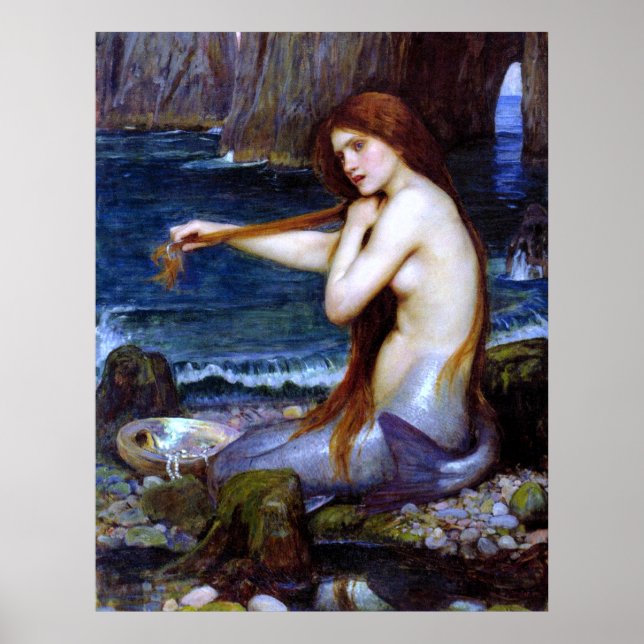 Poster Waterhouse : La Sirène (Devant)