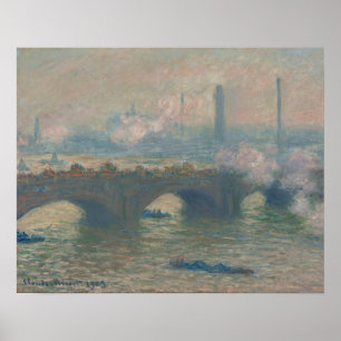 Poster Waterloo Bridge, Gray Day (1903) par Claude Monet