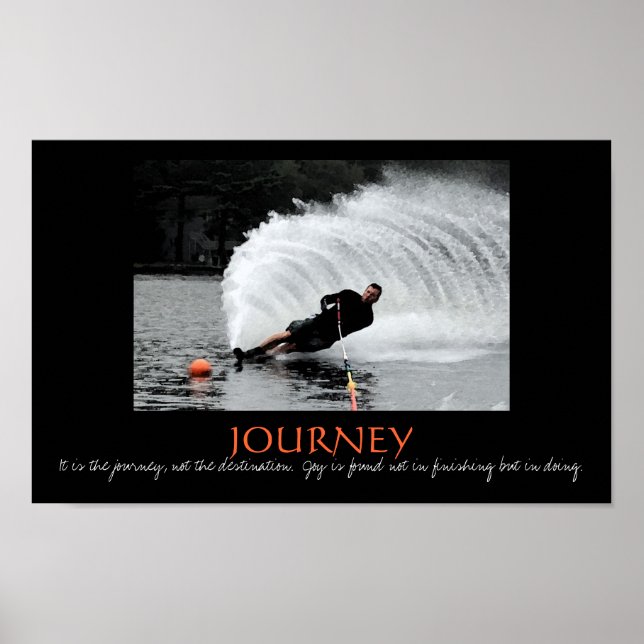 Poster Waterski - C'est le voyage, pas la destination (Devant)