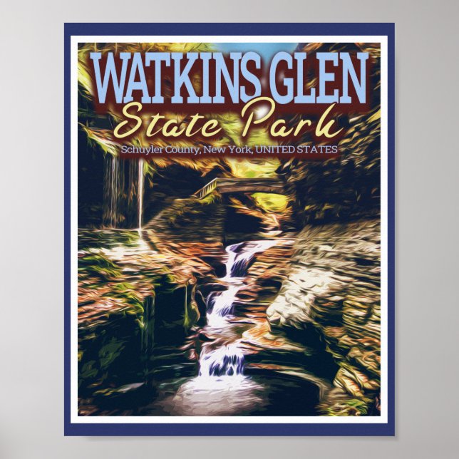 POSTER WATKINS GLEN STATE PARK - NEW YORK ÉTATS-UNIS (Devant)