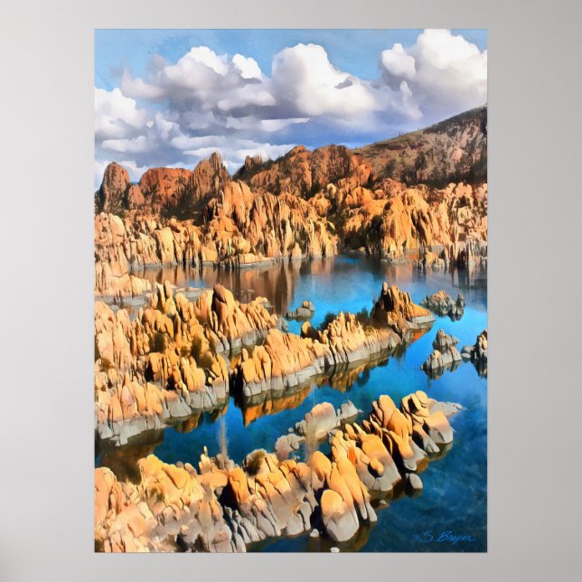 Poster "Watson Lake" Prescott "Granite Dells" (Devant)