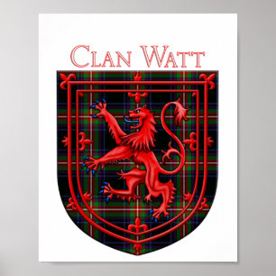 Poster Watt Tartan Scottish Plaid Lion Rampant