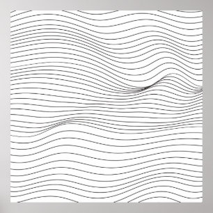 Poster Wave Lines Motif Abstrait Arrière - plan.art, vagu