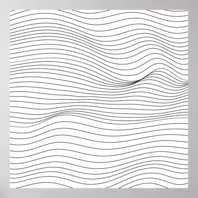Poster Wave Lines Motif Abstrait Arrière - plan.art, vagu (Devant)