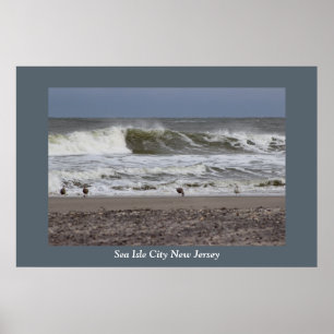 Poster Waves Sea Isle City