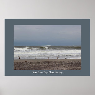 Poster Waves Sea Isle City