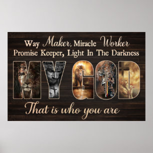 Poster Way Maker Mirale Worker Mon Dieu
