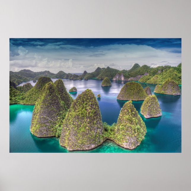 Poster Wayag Island landscape, Indonésie (Devant)