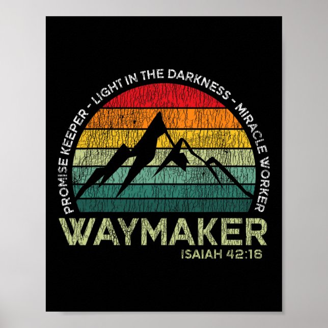 Poster Waymaker Promesse Keeper Miracle Worker Christian (Devant)