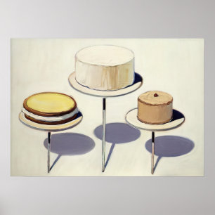 Poster wayne thiebaud - gâteaux en vitrine 1963