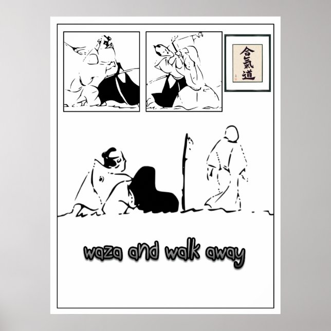 Poster waza et s'éloigner (Devant)